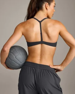 UnifiedMove™ T Back Minimal Bralette with Reflective Logo