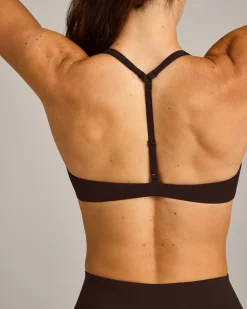 UnifiedMove™ T Back Minimal Bralette with Reflective Logo